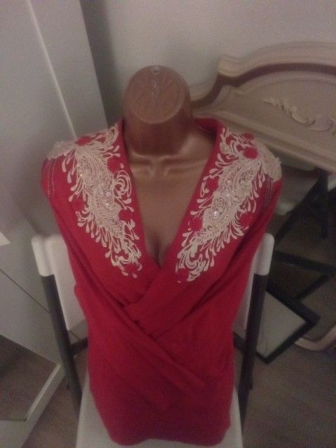 Beautiful Hand Painted & Beaded Christmas Wrap/Blazer Garment