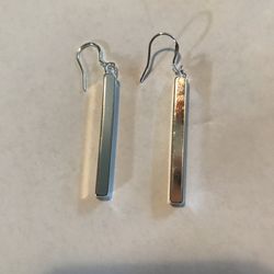 Silver drop earrings
