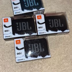 JBL go three Bluetooth speakers