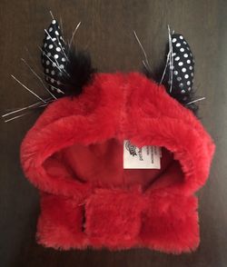 New Small Pet Dog / Cat Devil Hat Pet Halloween Costume Size: One Size *ALL PROFITS GO TO GABBYS ANIMAL RESCUE! ~VISALIA~