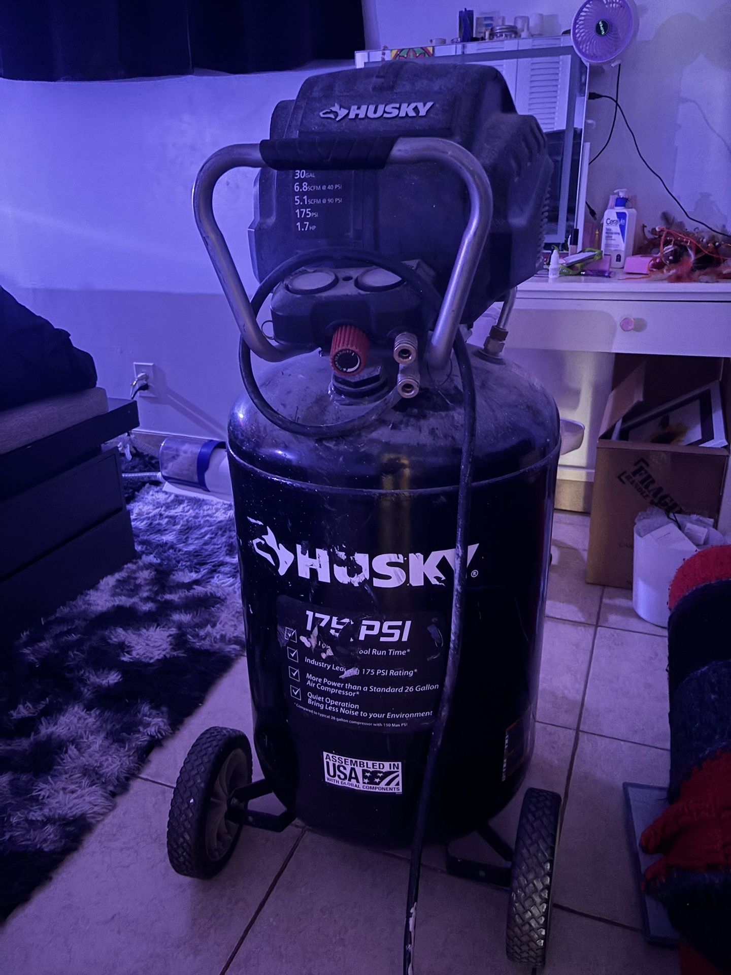 Husky 30-gallon portable air compressor