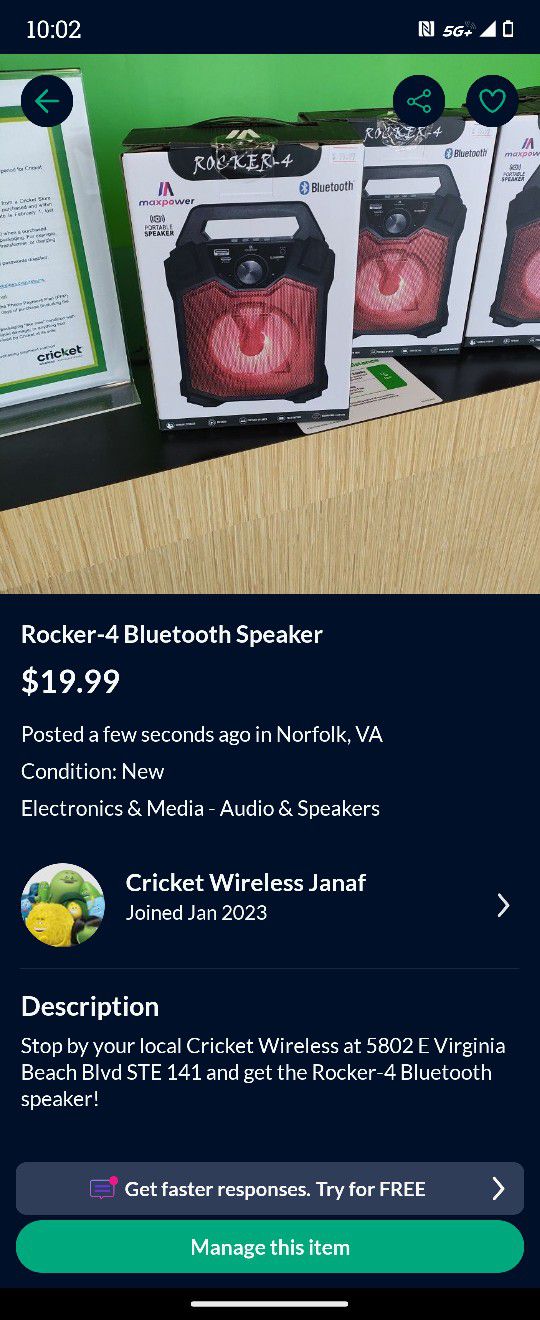 Rocker-4 Bluetooth Speaker 