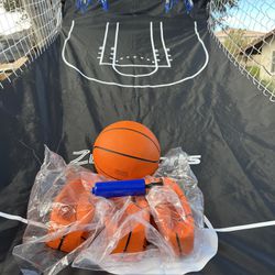 Brand: JungleA Electronic Home Arcade Basketball Game, Indoor Foldable Basketball Hoop, Double Shot, LED Double Shot Scoreboard, 2 Players, 4 Basketba