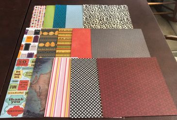 12” x 12” Printed Cardstock Lot #1 - 75 Sheets