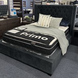 Dark Gray Queen Bed Frame