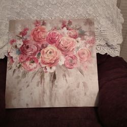 NEW FLORAL CANVAS PAINTING