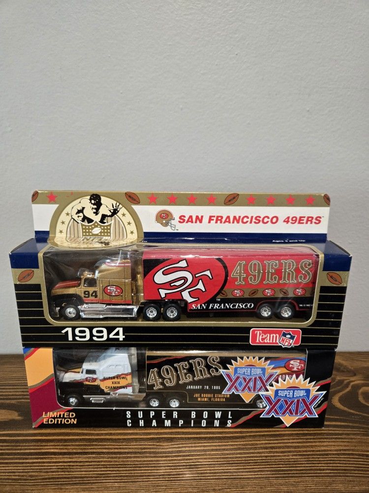 San Francisco 49ers Football Tractor Trailor Collectable Trucks