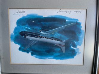 united airlines lithograph