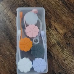 6 Flower Straw Covers