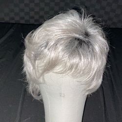 Blonde Hair Wig With Dark Brown Roots Showing