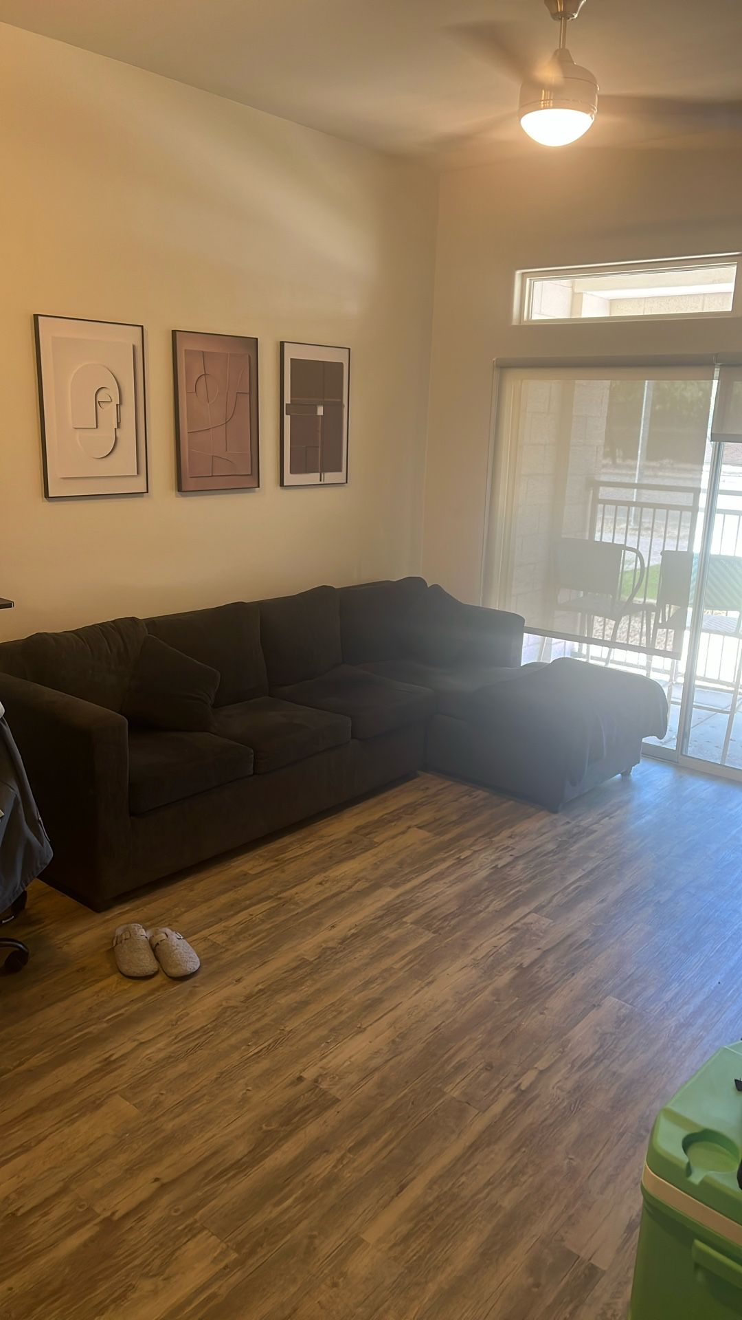 Couch: Charcoal L, Linen