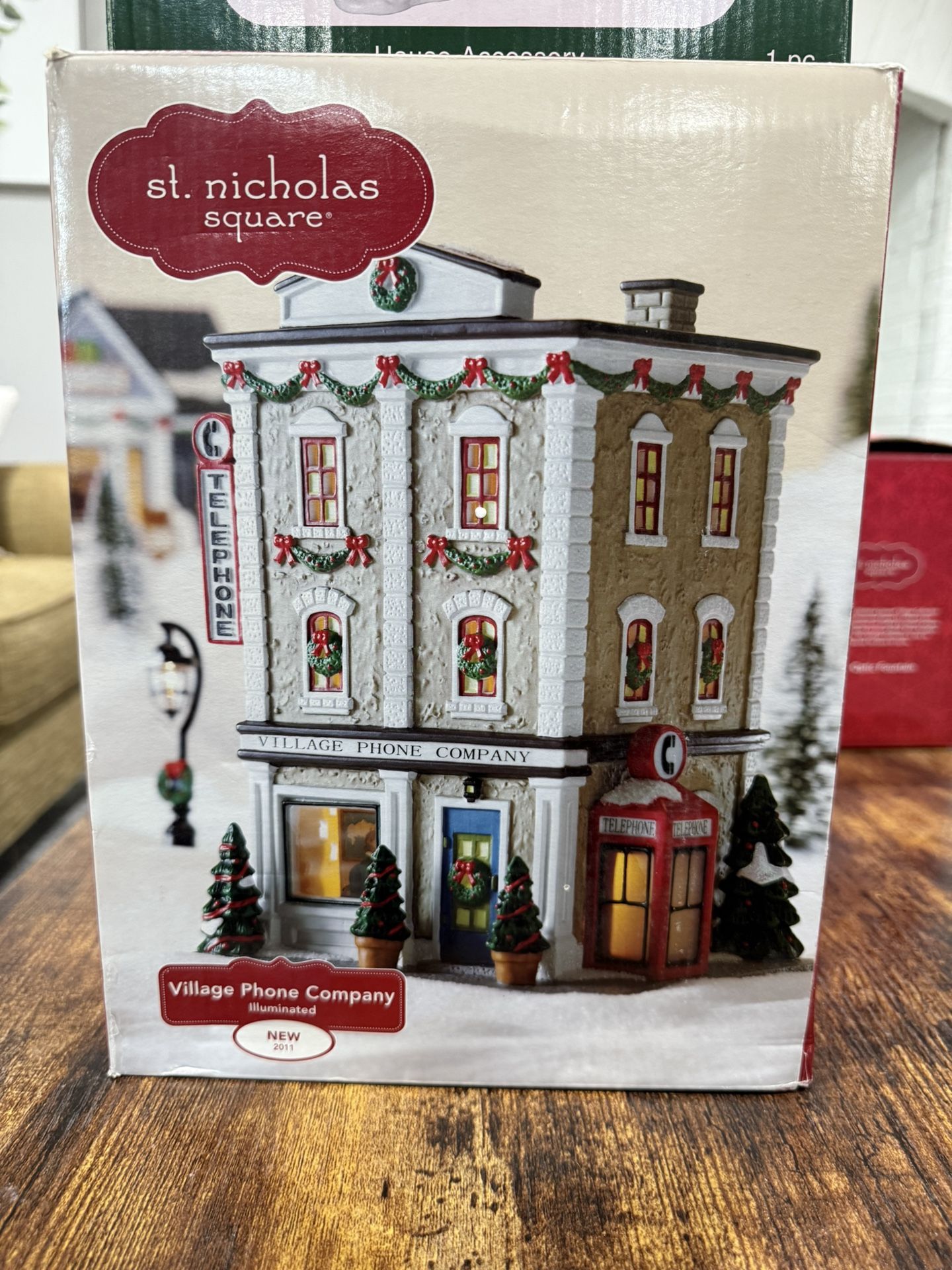 2011 Illuminated St. Nicholas Square Village Phone Company