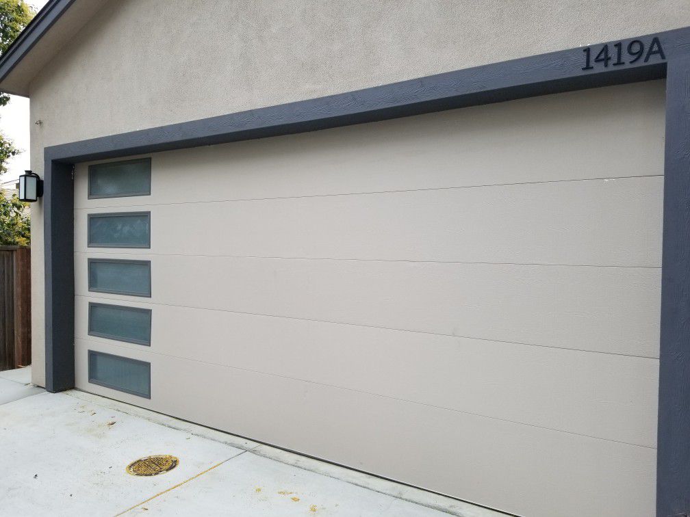 16x8 garage door double steel insulated