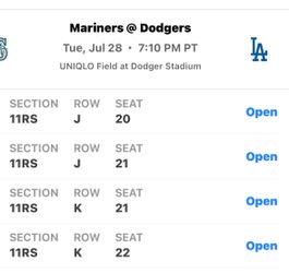 Dodger tickets