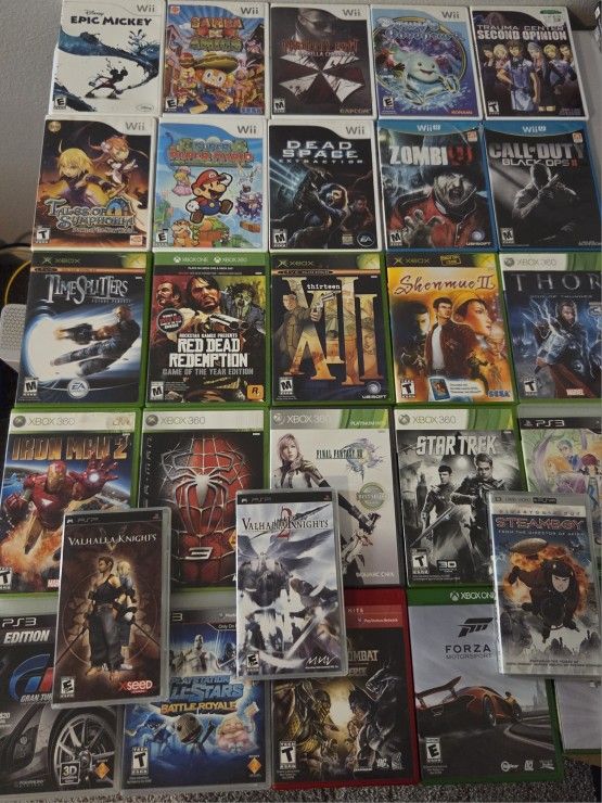 Video Game Bundle Wii, Wii U, Xbox 360, Ps3, Psp, Switch Accessories, Wii Accessories