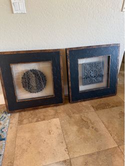 Wood and Linen Wall Decor