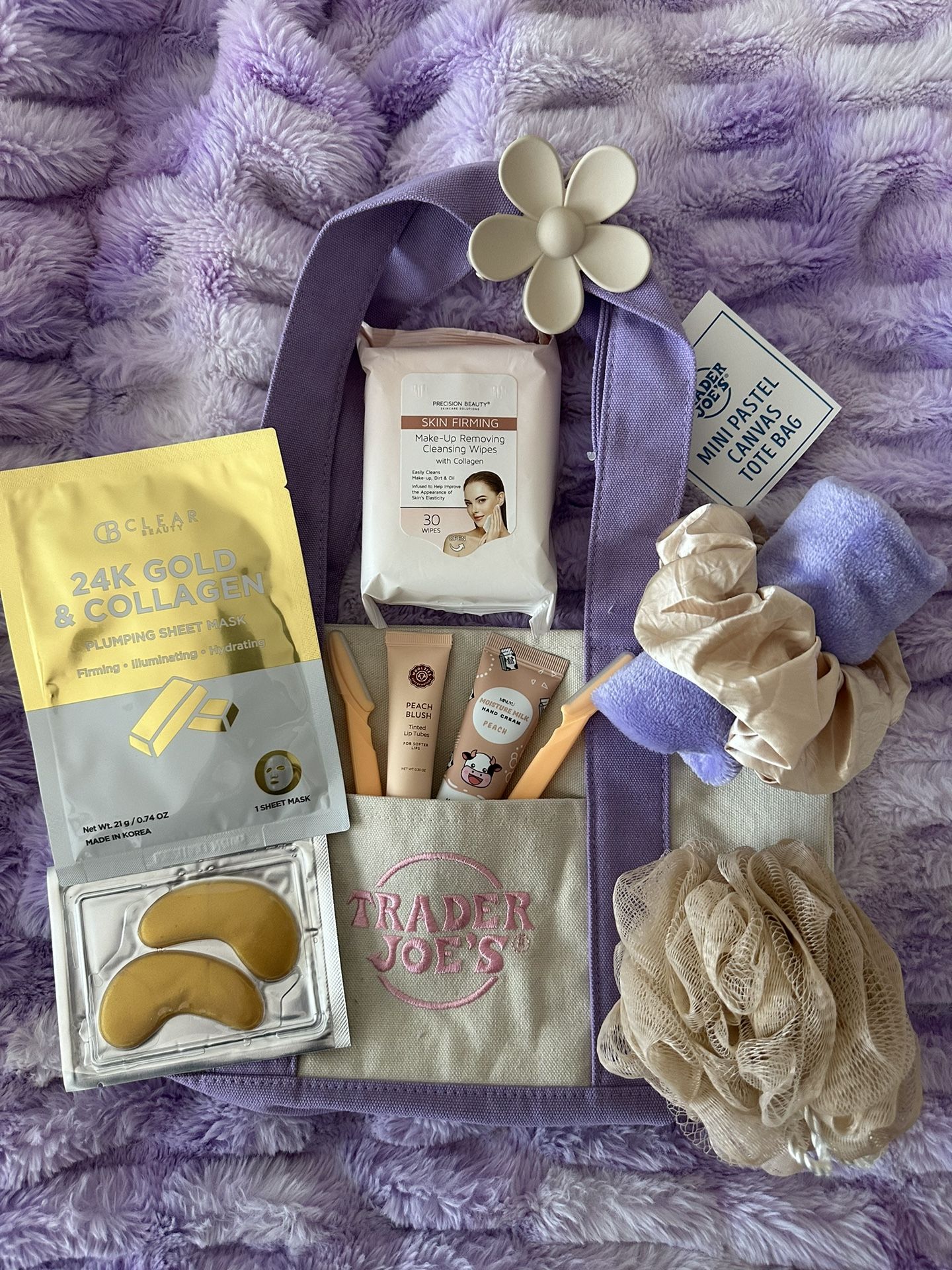 Trader Joe's LOADED Mini Canvas Tote Bag