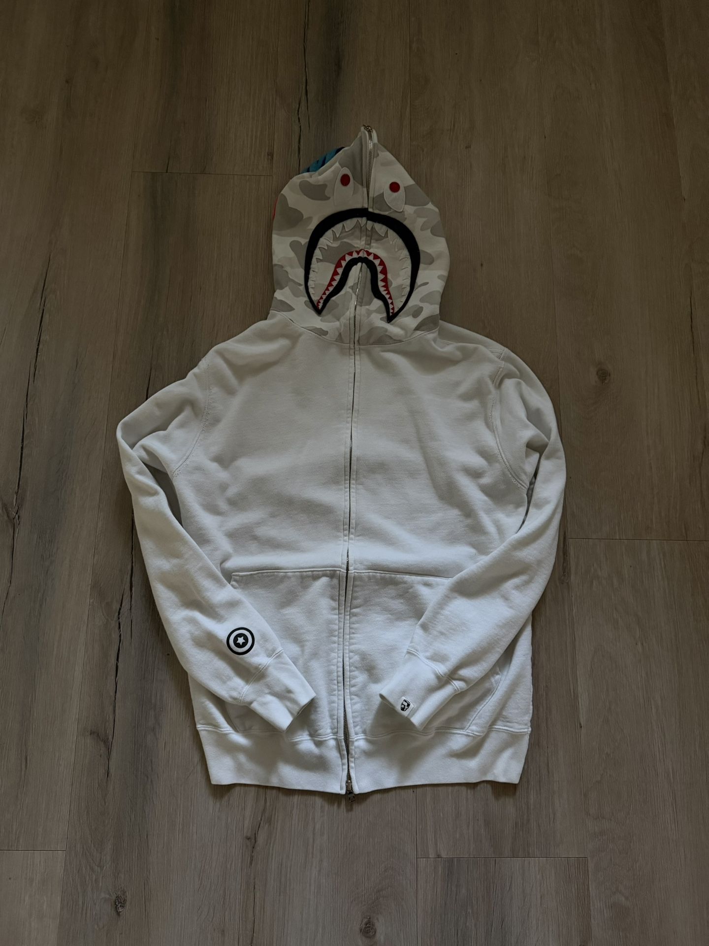White Bape Full Zip