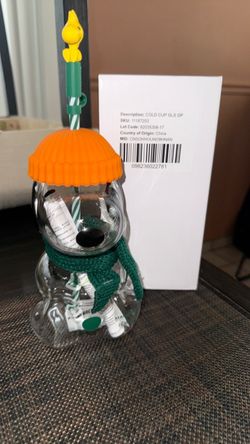 Starbucks x Peanuts Snoopy cold glass cup new