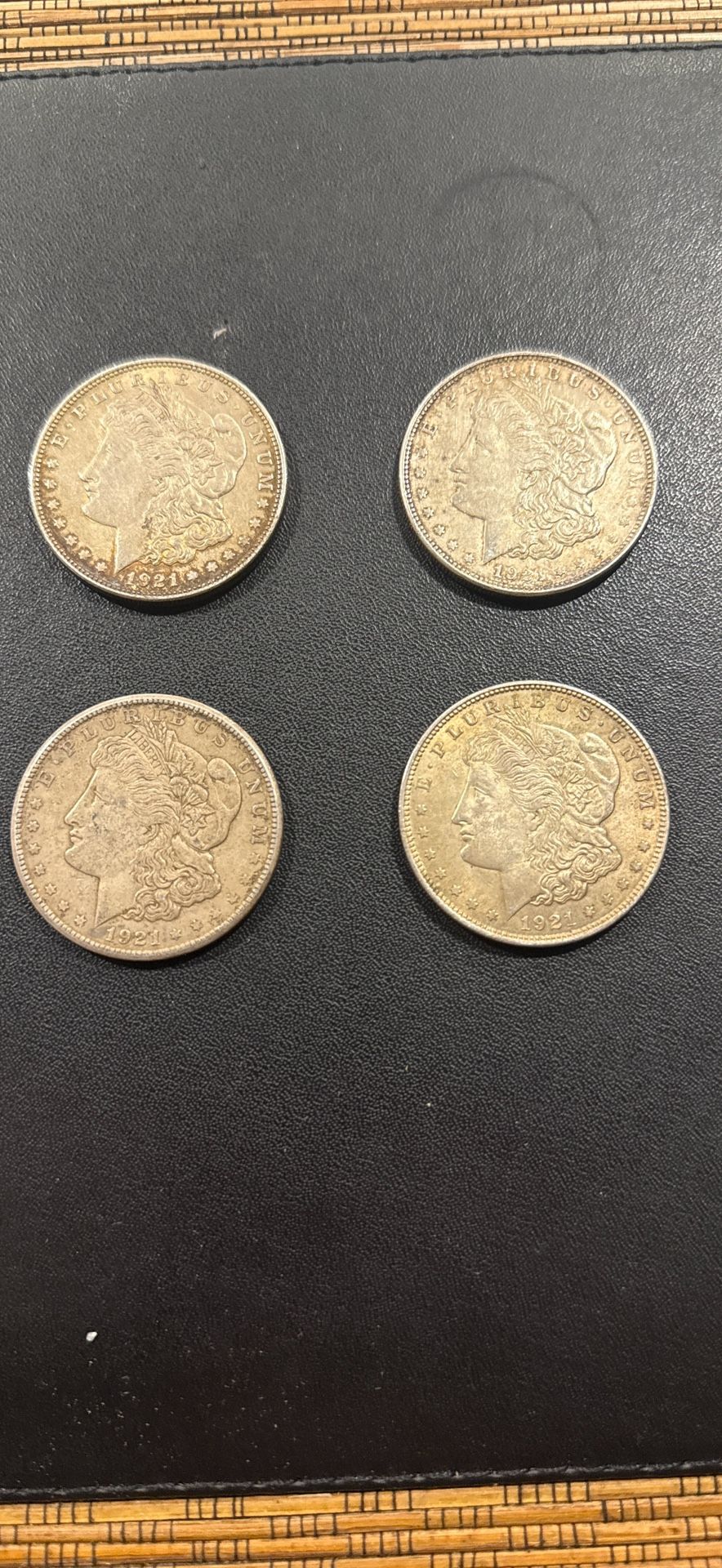 Morgan Silver Dollars Four Of Them