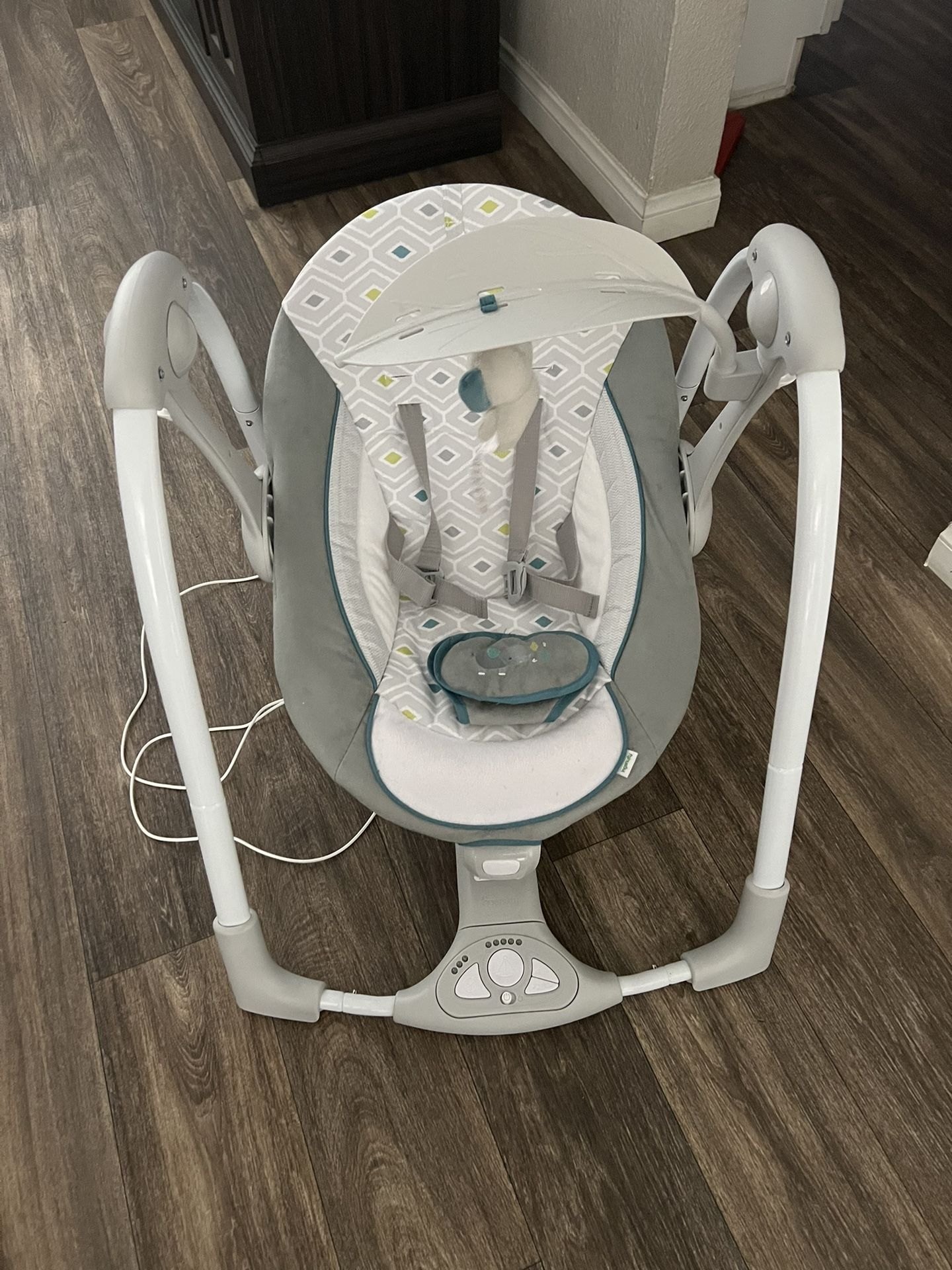 Baby Swing Kid2 White, Blue Grey
