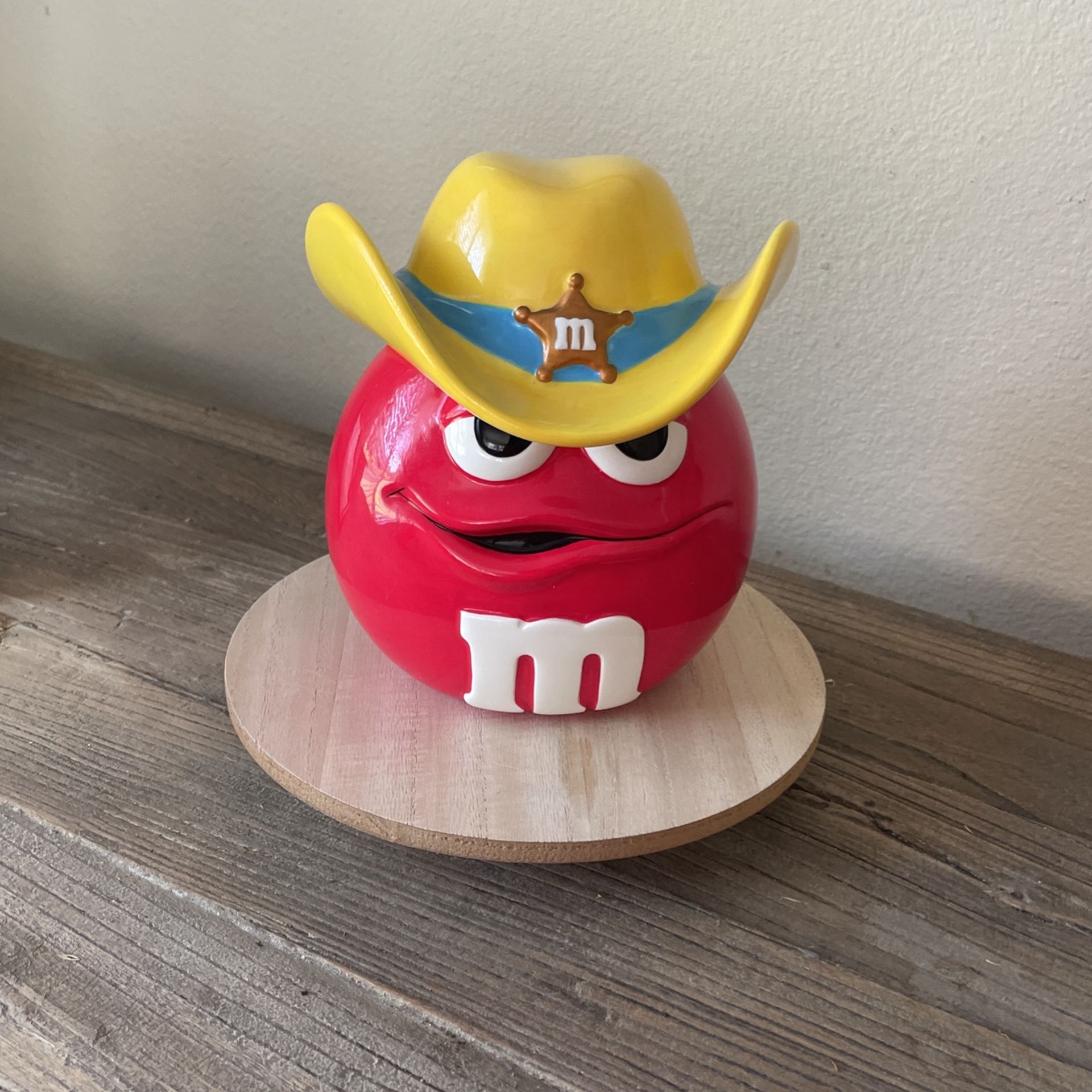 Western Style M&M Cookie Jar.