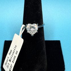 # 61- Stunning 2 Carat Heart-Shaped Moissanite Ring Size 5