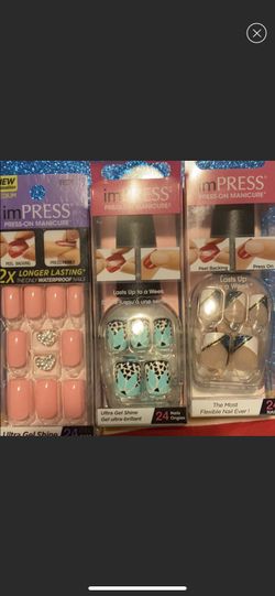 3 pk impress press on nails