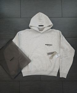 Essentials light oatmeal hoodie