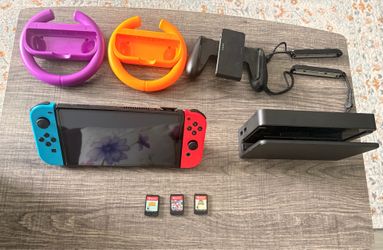 Nintendo Switch - Animal Crossing, Mario Kart Deluxe, Super Mario Party Jamboree games