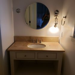 Vanity  With Marble  Top 