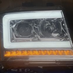 07-14 Chevy Tahoe Suburban Avalanche Chrome Projector Sequential LED Headlights