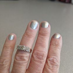 14K YELLOW GOLD DIAMOND RING NATURAL STONE SZ 5 1/2