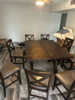 Wooden dining table