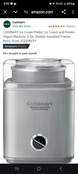 CUISINART ICE CREAM MAKER