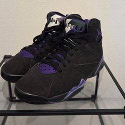 Nike Air Jordan 7 Ray Allen Bucks Retro Black Purple Men’s 9 –  $120