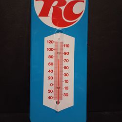 Vintage RC Cola Metal Advertising Thermometer 