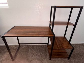 Desk with Built-In Shelving