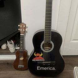 Guitar with ukulele