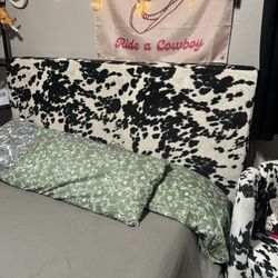 cow print bed plus chair
