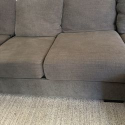 Large Grey Sectional With Chaise