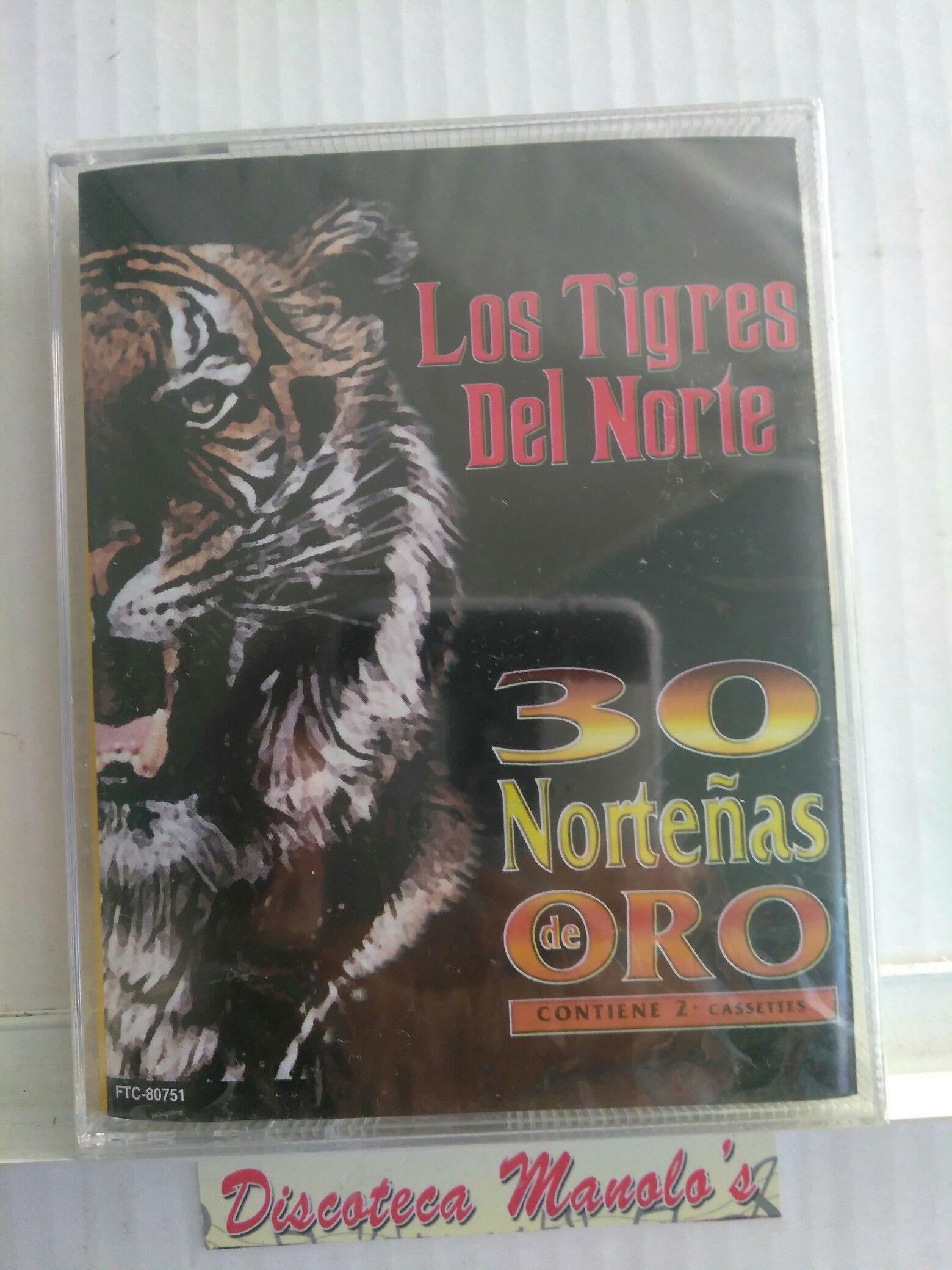 TIGRES DEL NORTE - 30 NORTEÑAS DE ORO - PAQUETE DE 2 CASSETTES