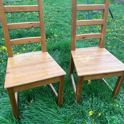 Wooden chairs
