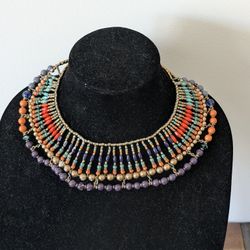 Unique Multi Color Beaded Necklace 