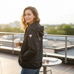 Guess Wind Breaker Women's Jacket - Black LARGE