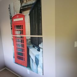 London Phone Booth Photo Mounted on Foam Core