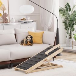 Dog Ramp for Bed, Couch, Car, Folding Pet Ramps 44.48" Long Adjustable #2121SR4