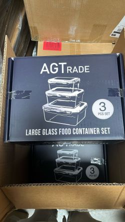 Large Glass Good Container Set 3 Pieces By ARTrade