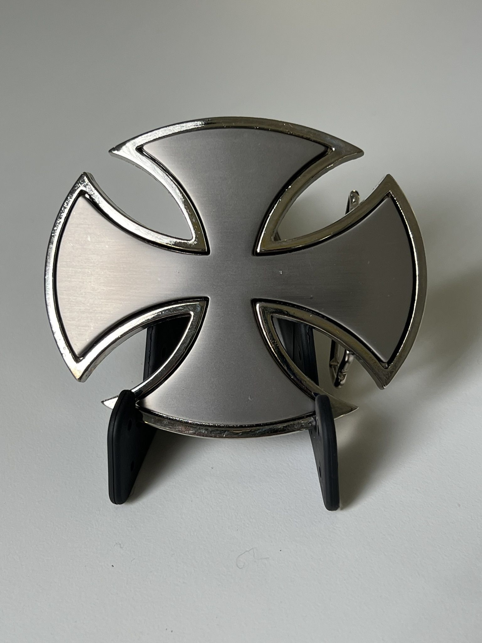 Belt Buckle Cross Silver