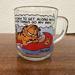 Vintage 1978 Retro McDonald’s Garfield Odie Glass Mug Cup